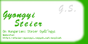 gyongyi steier business card